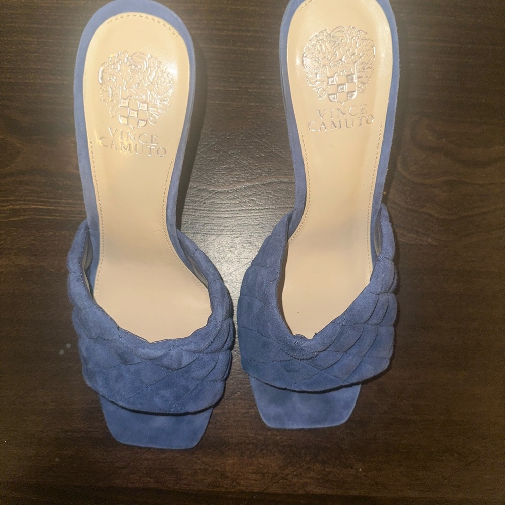 Vince Camuto Women's Blue Braided Mules